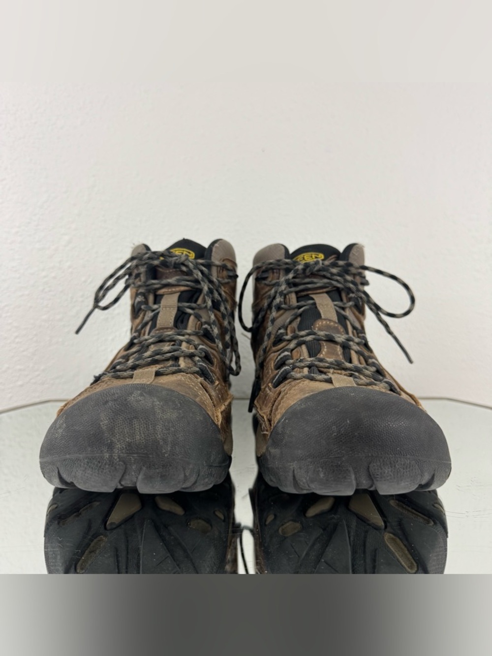 KEEN Mens Brown Leather Targhee II Mid Waterproof Outdoor Hiking Winter Boots - Picture 7 of 11